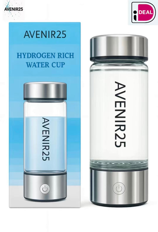 Slimme waterfles met waterstof-technologie –  Alkalische Waterfles met SPE/PEM-filter – Oplaadbaar - 420ML